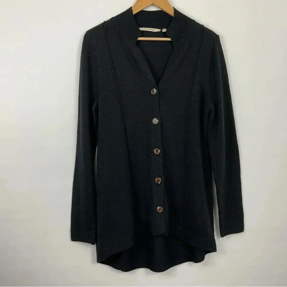 Soft Surroundings Button Down Wool Blend Cardigan Sweater Size PM